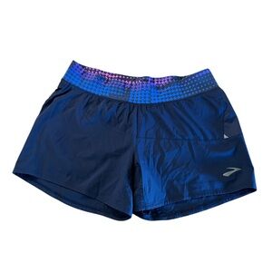 Brooks Blue and Purple Athletic Shorts Women’s Size Large